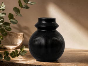 Black Bee Shaped Vase