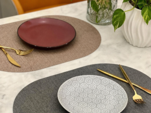 Brown Oval Placemat