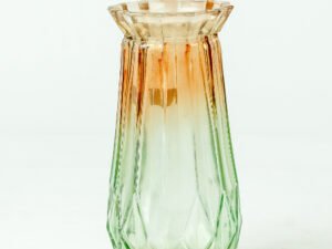 Brown And Green Glass Vase