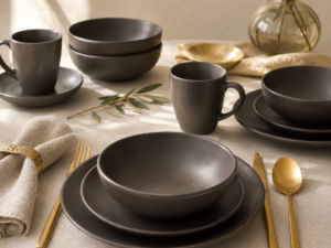 Dusty Brown Dinner Set