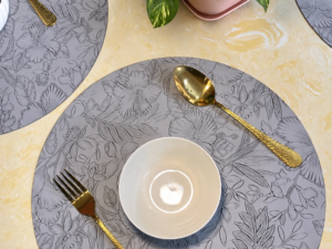 Grey Round Placemat