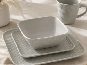 Grey Square Dinner Set