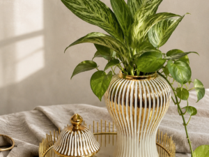 White and Gold Vase (small)